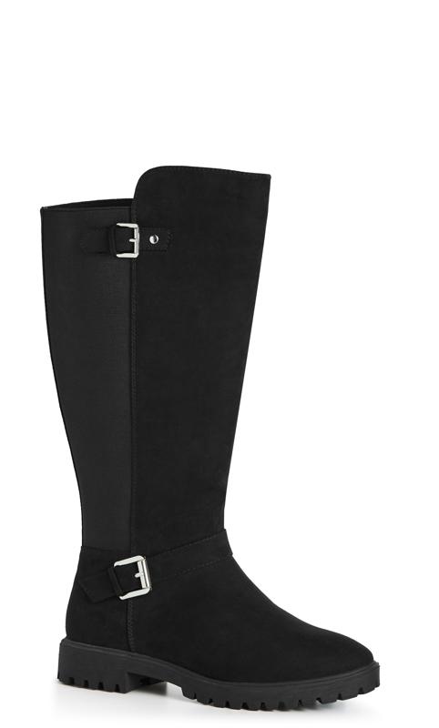  Evans Black WIDE FIT Elora Tall Boot