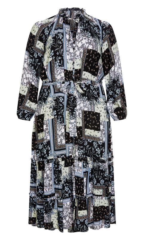 Evans Black & White Paisley Print Maxi Dress 5