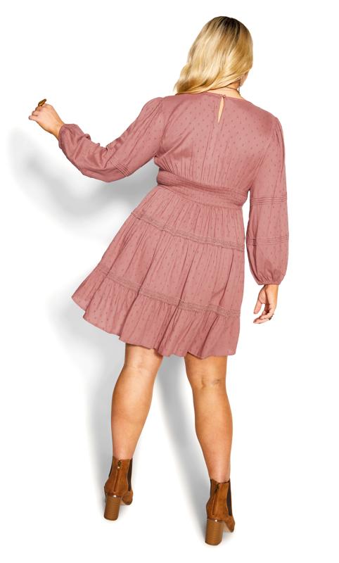 Evans Pink Dobby Spot Tunic Top 4