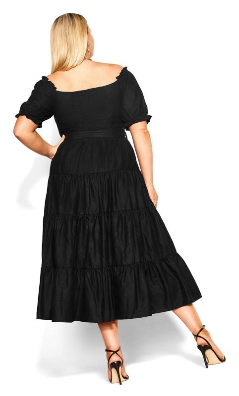 Puff Sleeve Black Maxi Dress 5