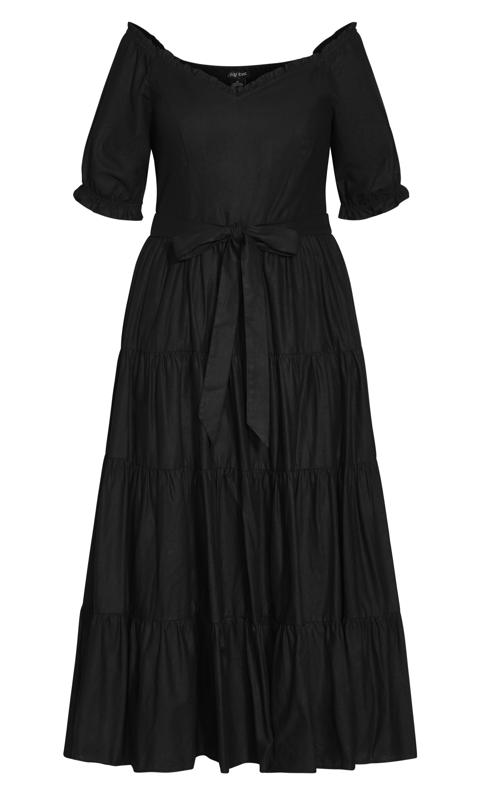 Puff Sleeve Black Maxi Dress 6