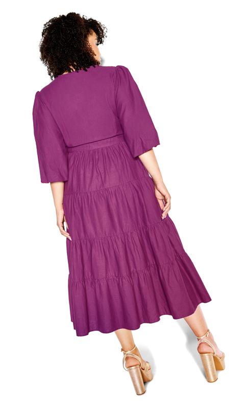 Evans Purple English Rose Maxi Dress 5