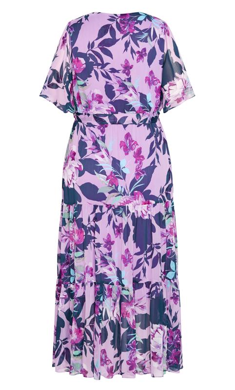 Stephanie Lilac Print Maxi Dress 6