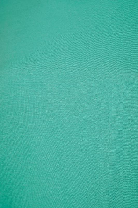 Curve Sea Green Short Sleeve Basic T-Shirt 4