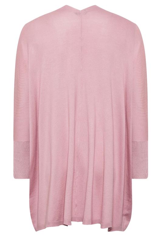 YOURS Plus Size Pink Batwing Sleeve Cardigan | Yours Clothing 7