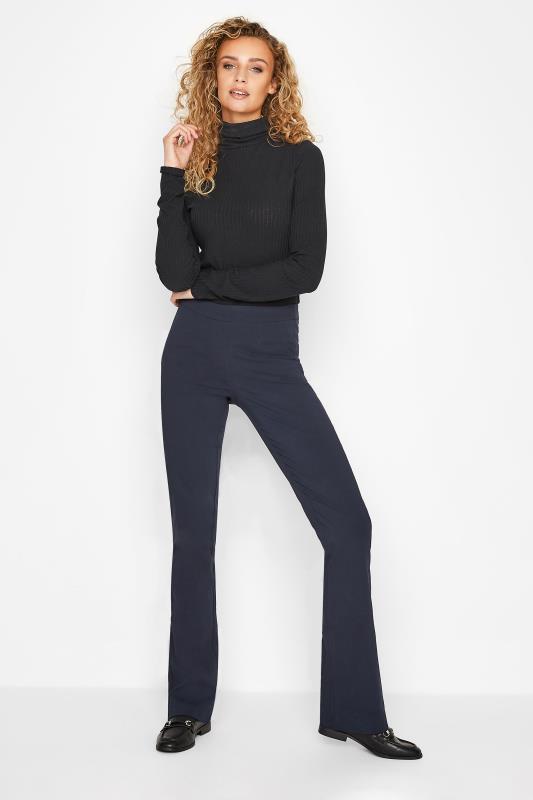 LTS Tall Women's Navy Blue Bi Stretch Bootcut Trousers | Long Tall Sally 2