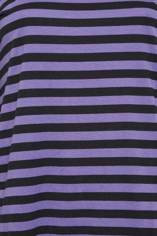 YOURS Plus Size Purple Stripe Top | Yours Clothing 5