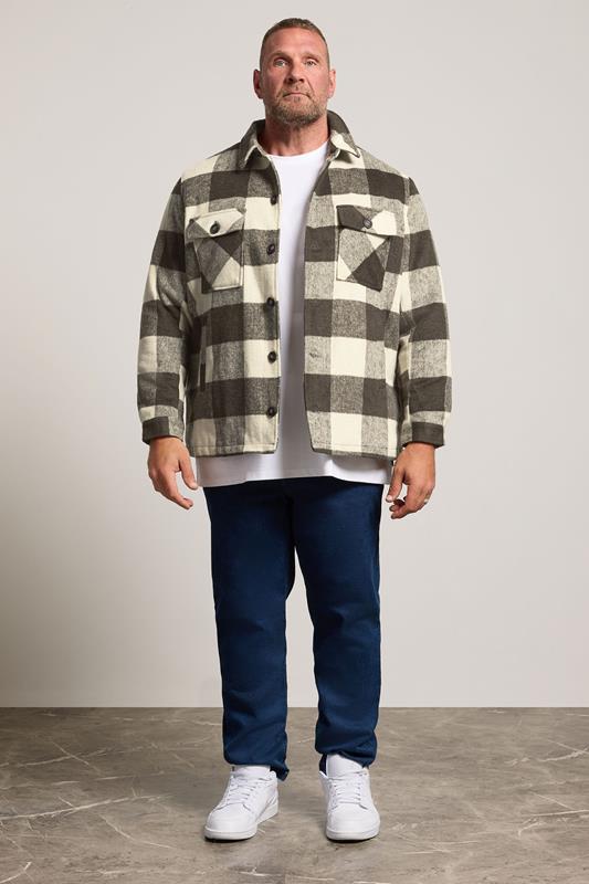 BadRhino Big & Tall Brown Checked Shacket | BadRhino 1