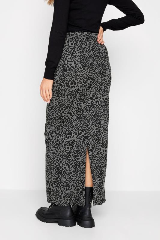LTS Tall Grey Leopard Print Maxi Skirt | Long Tall Sally 3