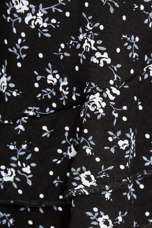 Black Floral Jersey Frill Shorts_S.jpg
