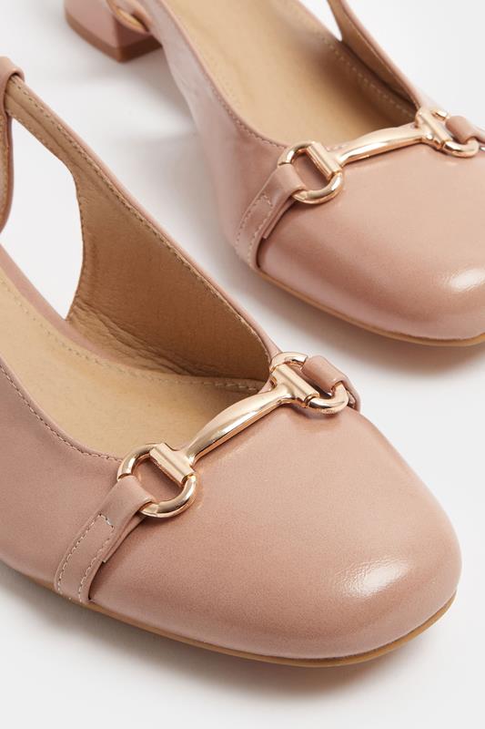 LTS Natural Brown Snaffle Slingback Heel In Standard Fit | Long Tall Sally 5