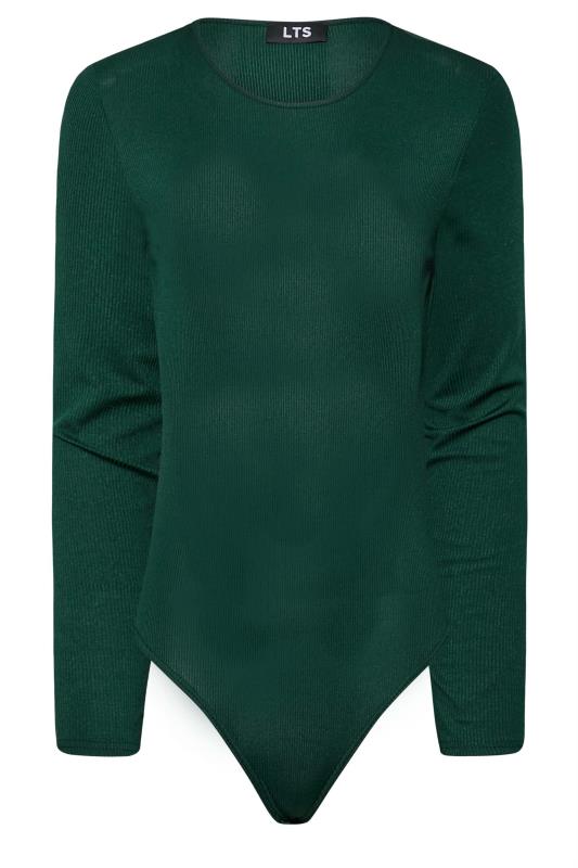 LTS Tall Forest Green Ribbed Long Sleeve Bodysuit 6