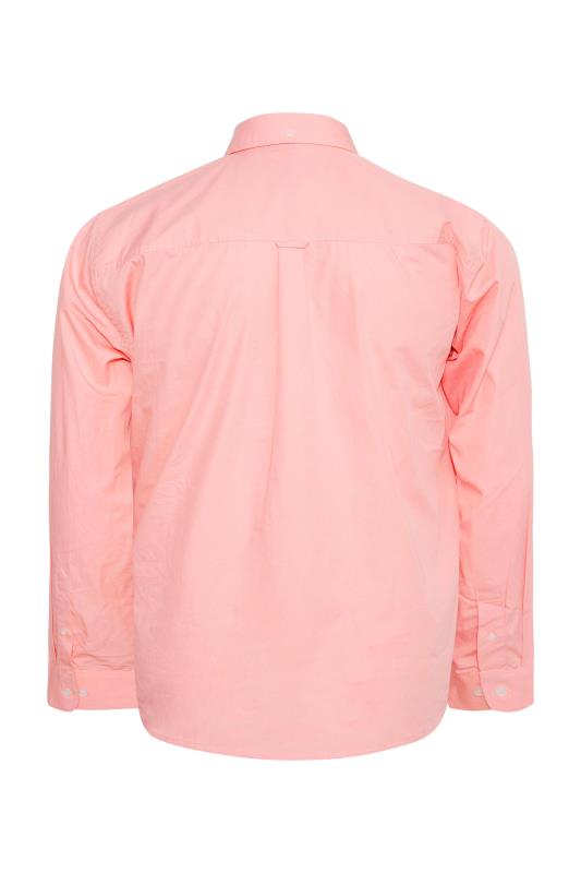 BadRhino Big & Tall Pink Cotton Poplin Long Sleeve Shirt 4