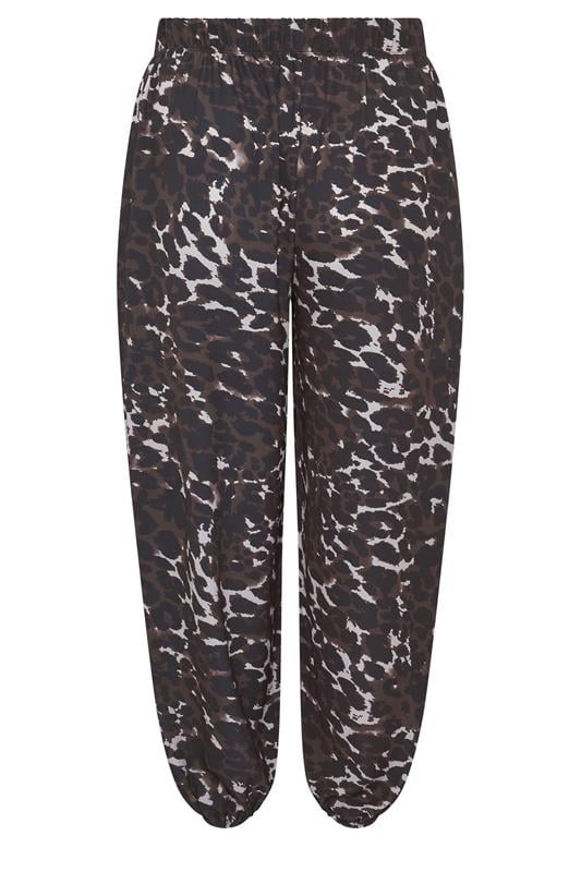 LIMITED COLLECTION Plus Size Brown leopard Balloon Trousers | Yours Clothing 6