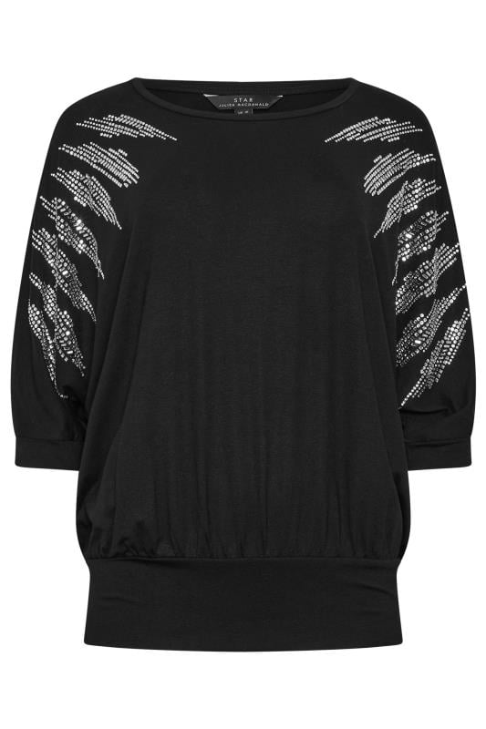 STAR Black Diamante Sleeve Top | STAR x JM 5