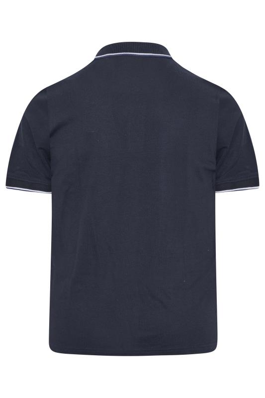 BadRhino Big & Tall Navy Blue 3 Pack Tipped Polo Shirts_Y.jpg