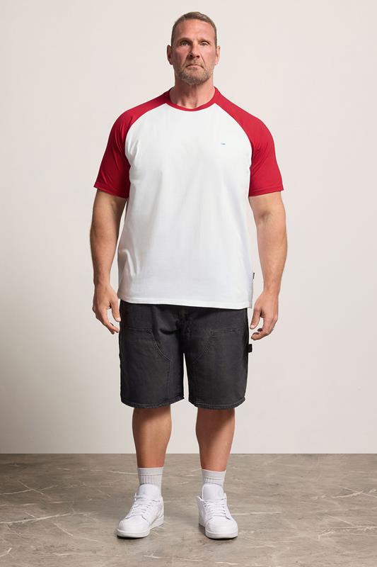 BadRhino Big & Tall Red & White Raglan T-Shirt | BadRhino 1