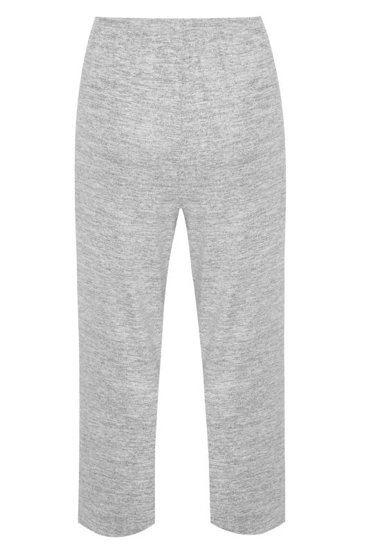 Grey Marl Wide Leg Lounge Pants | Yours Clothing