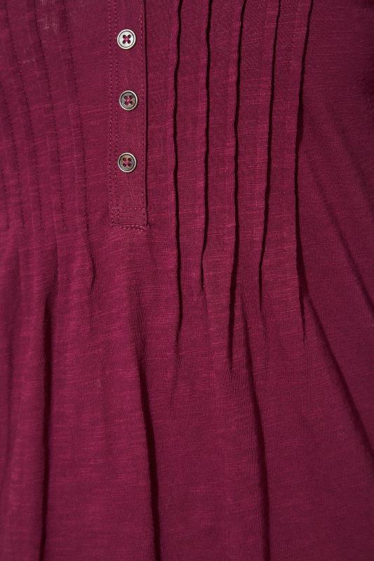 LTS MADE FOR GOOD Tall Burgundy Red Henley Top 7