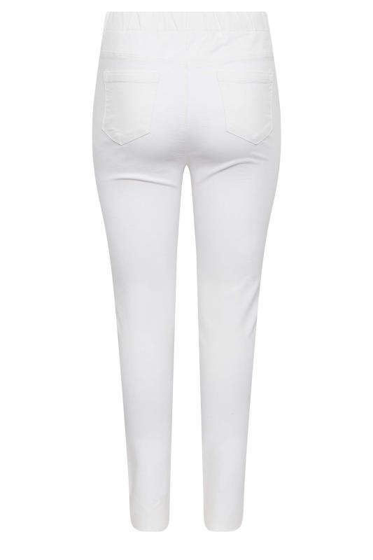 YOURS Plus Size White Stretch Extreme Ripped JENNY Jeggings | Yours Clothing 6