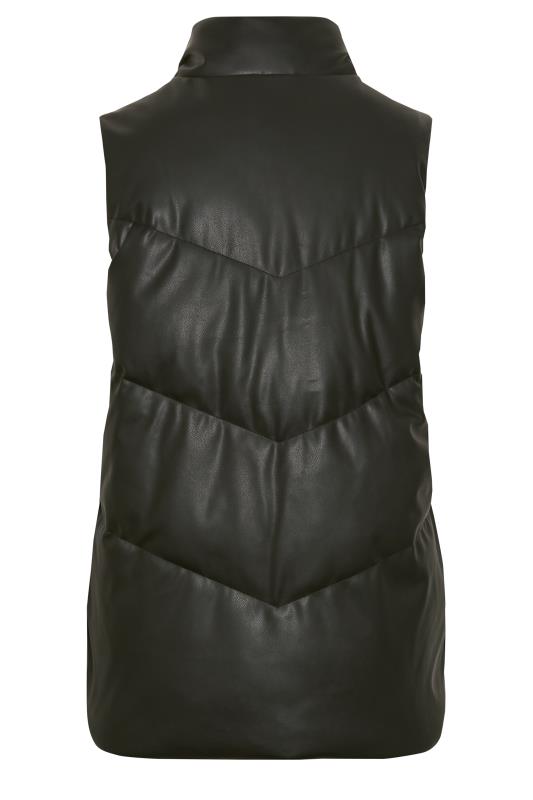 YOURS Curve Black Faux Leather Gilet | Yours Clothing  7