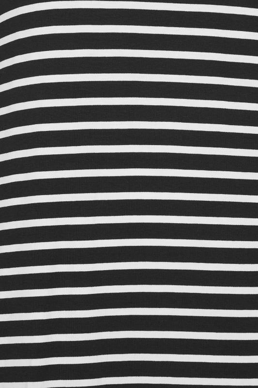 YOURS Plus Size Black & White Stripe Top | Yours Clothing 5