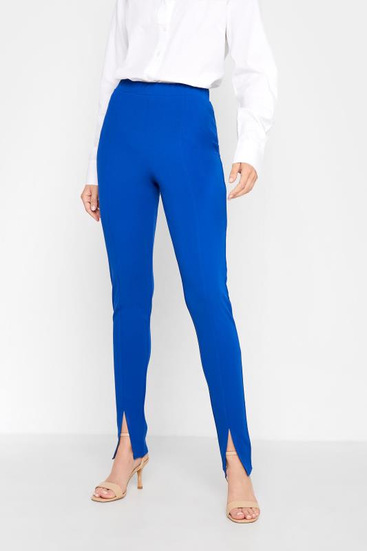 LTS Tall Cobalt Blue Split Front Slim Trousers 1