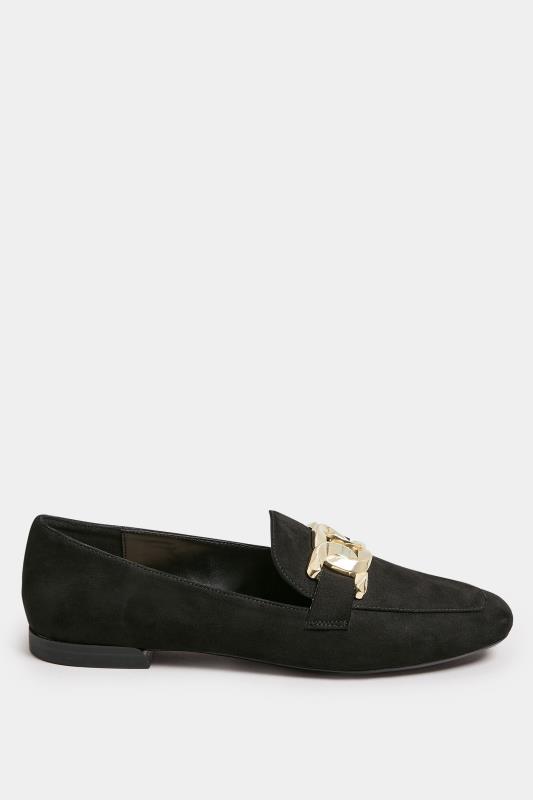 Black Closed Back Loafer In Wide E Fit | Yours Clothing 3