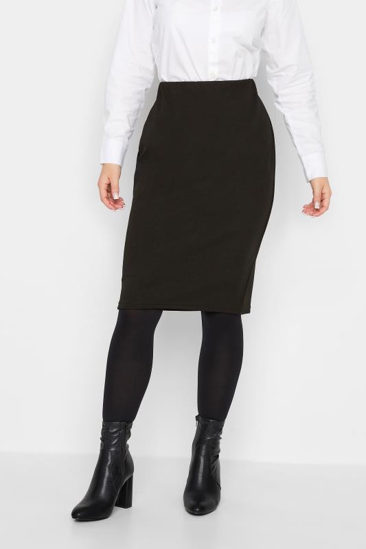  Grande Taille PixieGirl Petite Black Midi Pencil Skirt