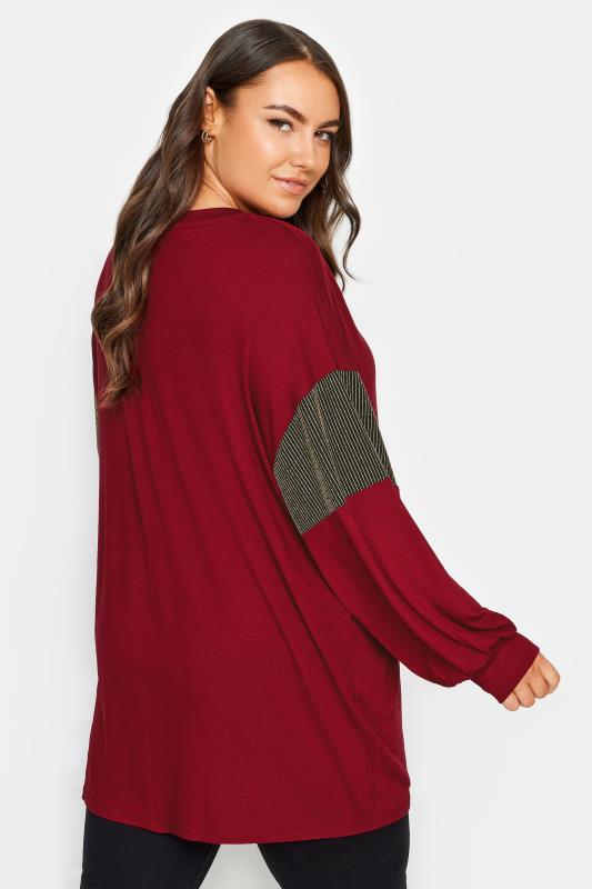 YOURS LUXURY Plus Size Red 'Merry Christmas' Soft Touch Sweatshirt | Yours Clothing 3