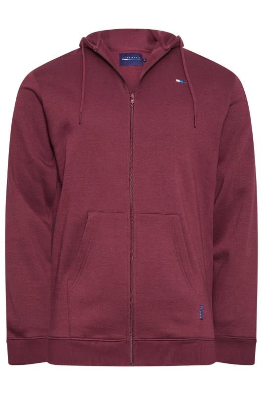 BadRhino Burgundy Red Zip Through Hoodie | BadRhino 5