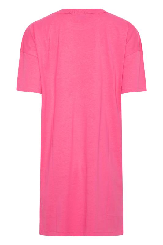 LTS Tall Women's Bright Pink Oversized Tunic T-Shirt | Long Tall Sally 7
