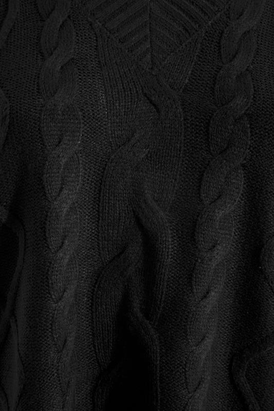 Curve Black Cable Knit Sweater Vest Top 5