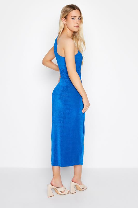 Petite Cobalt Blue Ruched One Shoulder Maxi Dress | PixieGirl 3