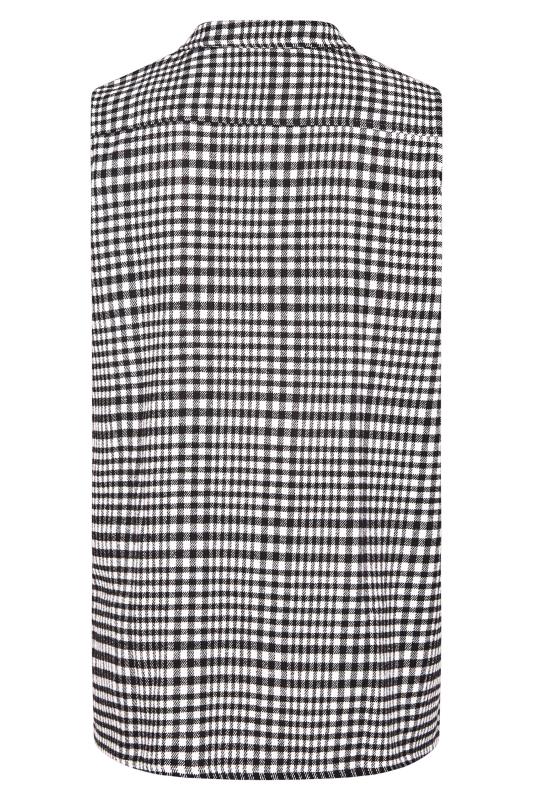 LIMITED COLLECTION Plus Size Black & White Checked Sleeveless Shacket | Yours Clothing  7