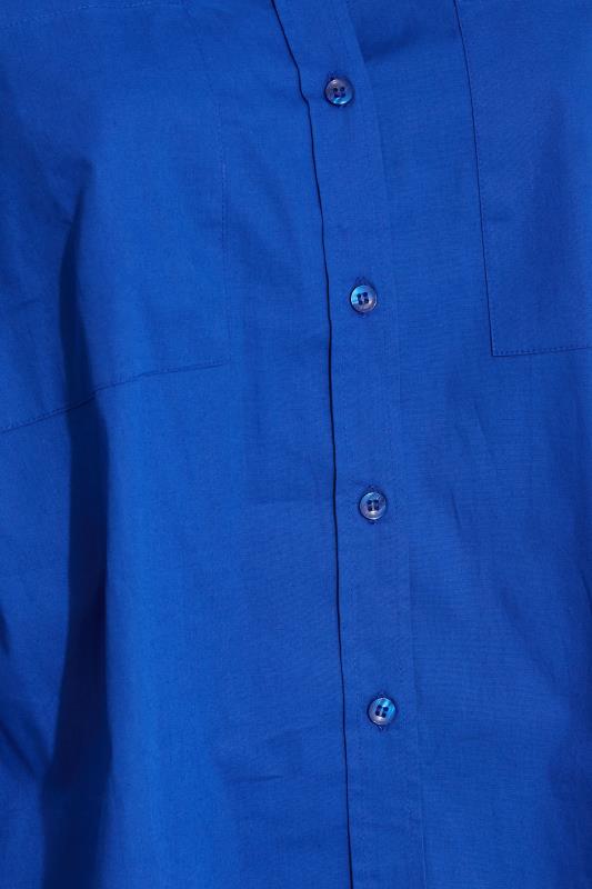 LIMITED COLLECTION Plus Size Cobalt Blue Oversized Boyfriend Shirt | Yours Clothing 6