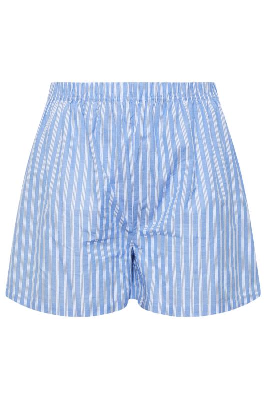 YOURS Plus Size Blue Stripe Pyjama Shorts | Yours Clothing 7