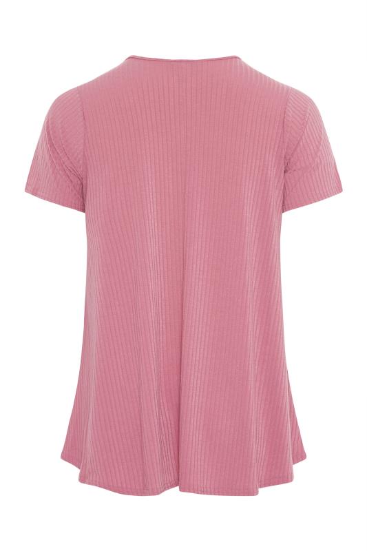 LIMITED COLLECTION Rose Pink Rib Swing Top_BK.jpg