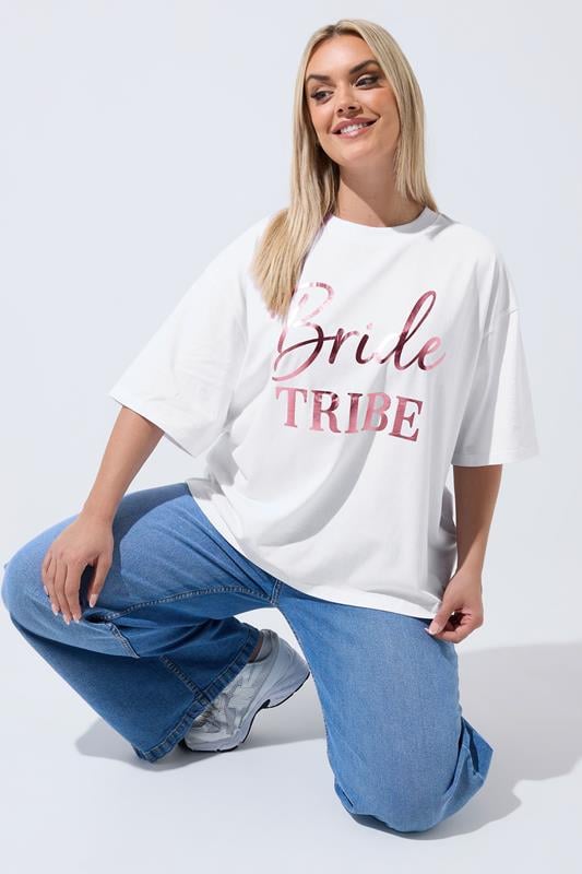  LIMITED COLLECTION Curve White 'Bride To Be' Metallic T-Shirt