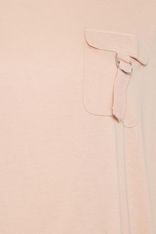 LTS Tall Blush Pink Utility Pocket Cotton T-Shirt | Long Tall Sally 4