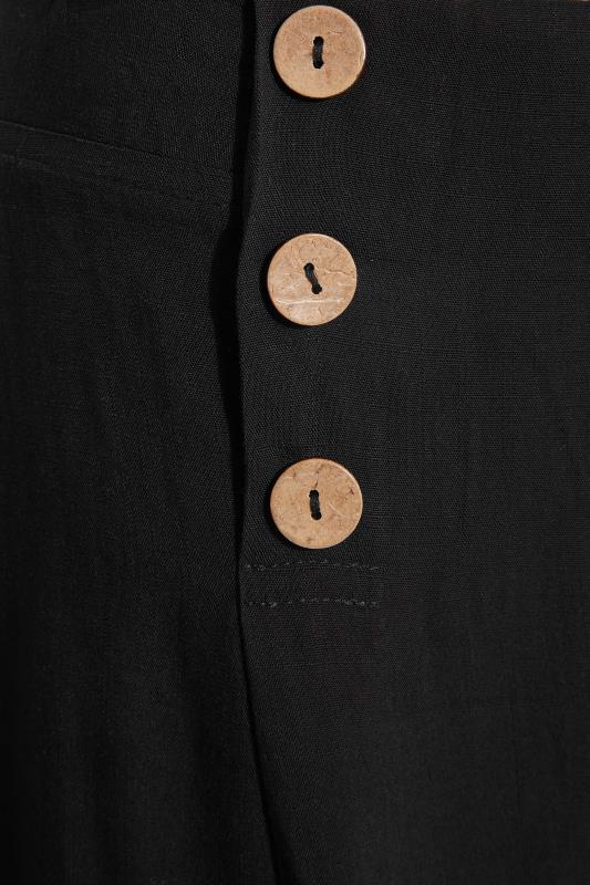 LTS Tall Black Button Detail Culottes 3