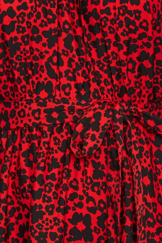 YOURS Plus Size Red Animal Markings Mini Dress | Yours Clothing 5