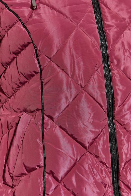 Curve Pink Panelled Puffer Jacket 5