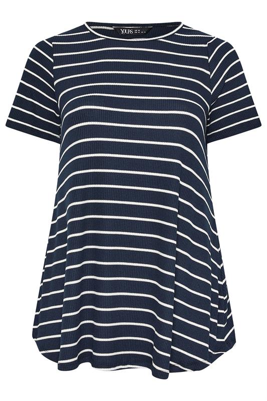 Yours Plus Size Black Stripe T-Shirt | Yours Clothing 5