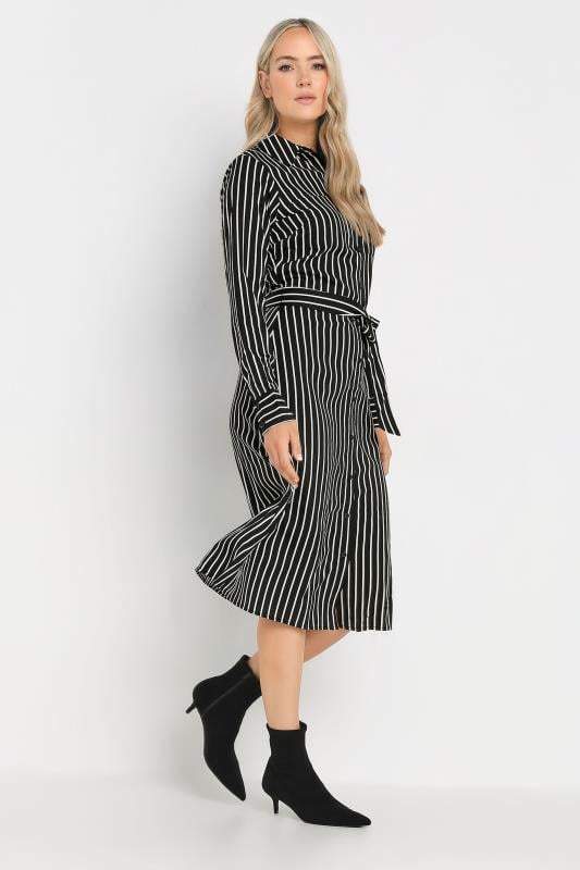 LTS Tall Black Striped Long Sleeve Shirt Dress | Long Tall Sally 4