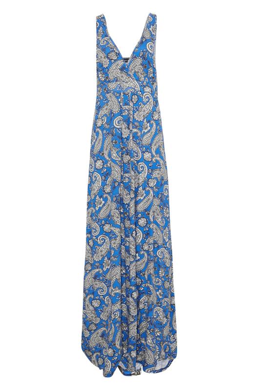 LTS Tall Blue Paisley Print Maxi Dress 6