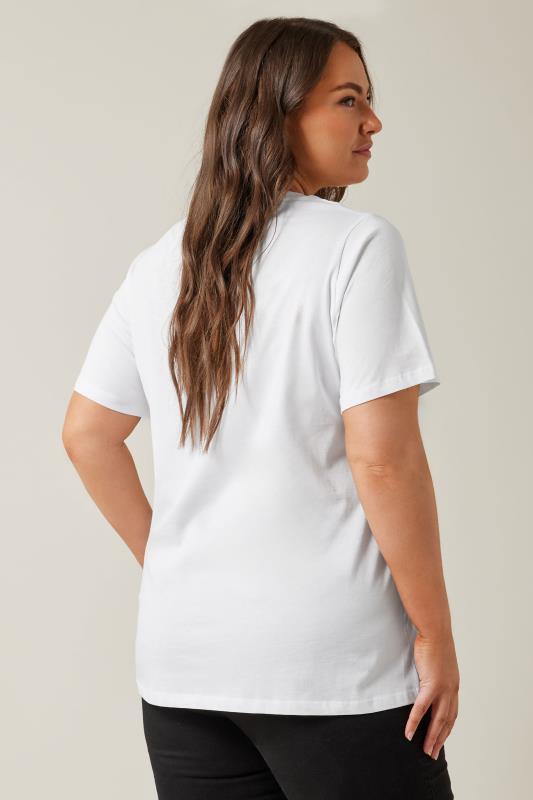 EVANS Plus Size White Sequin Embellished T-Shirt | Evans  3