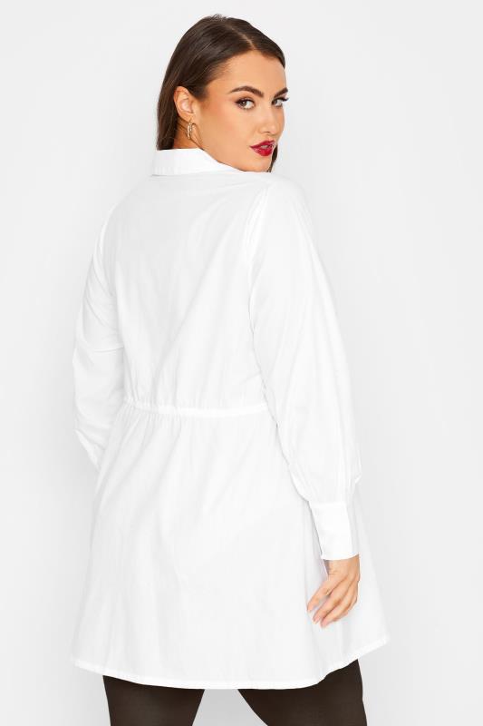LIMITED COLLECTION Plus Size White Corset Shirt | Yours Clothing 4