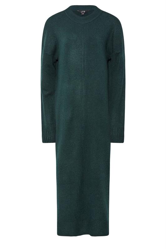 LTS Tall Green Knitted Midi Dress 6