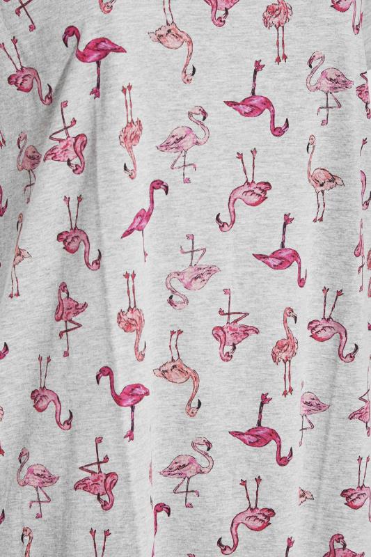 Curve Grey Flamingo Print Nightdress 4